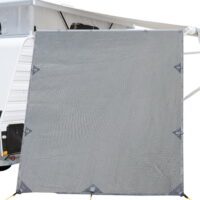 Caravan Privacy Screen Roll Out Awning 2.1x1.8m Sun Shade Pop Top End Wall Grey by Weisshorn