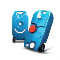 40L Portable Wheel Water Tank Camping Caravan Storage Blue by Weisshorn