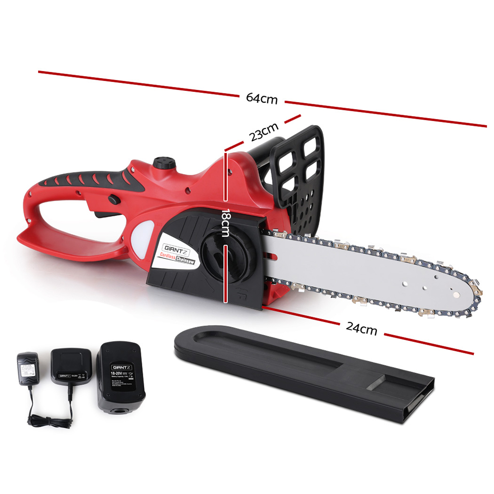 giantz Chainsaw Electric Cordless 20V 10" Saw Wood Cutter Pruner Li-lon Battery by Giantz