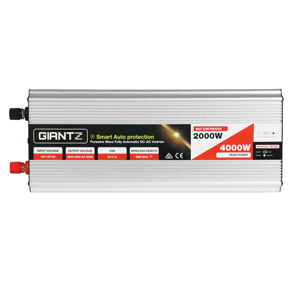 Power Inverter 2000W Or 4000W Pure Sine Wave 12V-240V Camping Boat Caravan by Giantz Online | Durable & Reliable - Image 3
