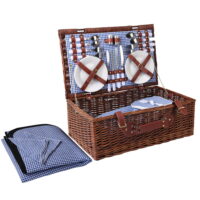 4 Person Picnic Basket Set Insulated Blanket Storage Bag by Alfresco