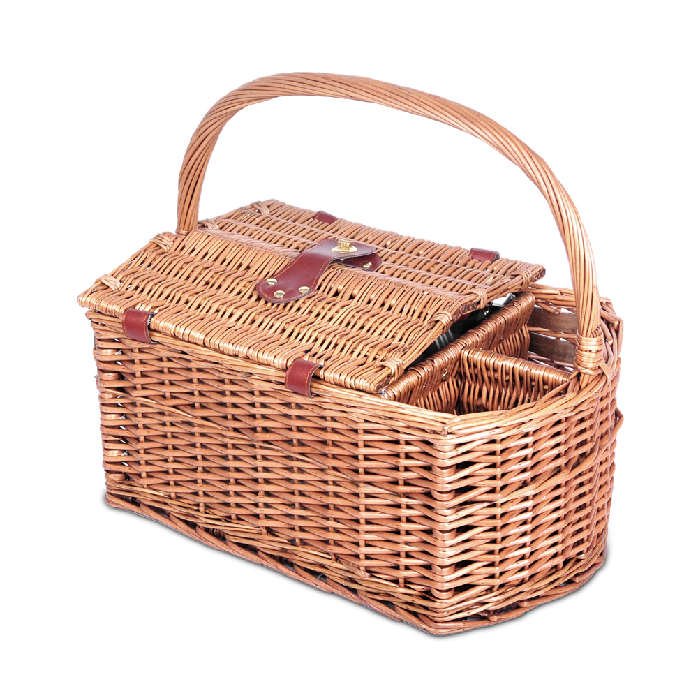 4 Person Picnic Basket Set Insulated Outdoor Blanket Bag by Alfresco Online | Durable & Reliable - Image 3