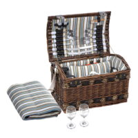 4 Person Picnic Basket Set Insulated Storage Blanket by Alfresco