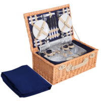 4 Person Picnic Basket Set Insulated Blanket by Alfresco