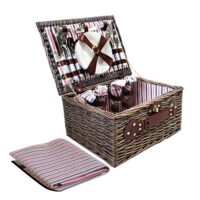 4 Person Picnic Basket Set Insulated Blanket Bag by Alfresco