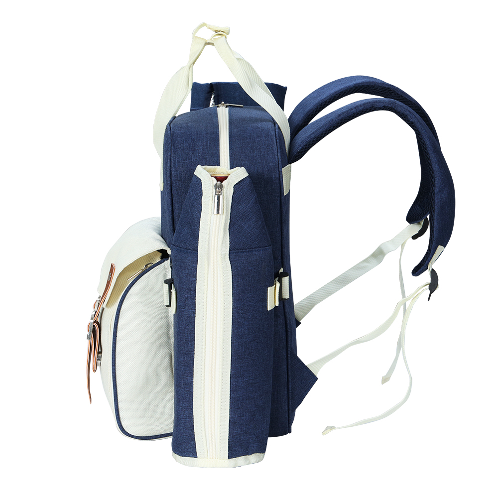 4 Person Picnic Basket Set Backpack Bag Insulated Blue by Alfresco Online | Durable & Reliable - Image 4