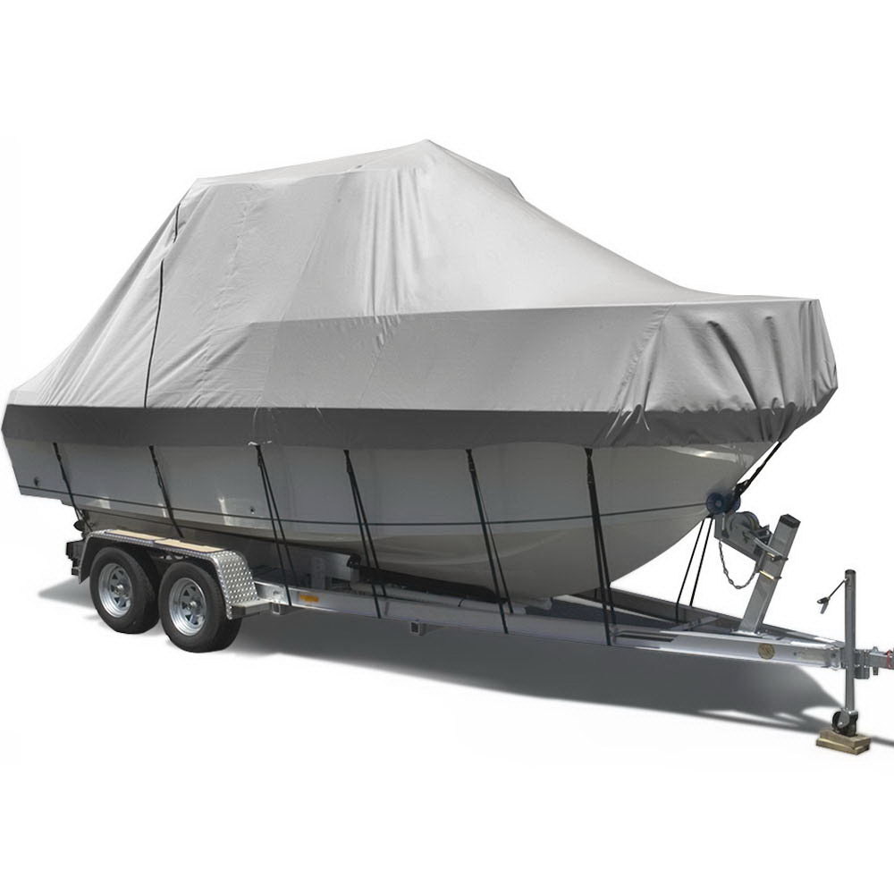 Boat Cover 19-21ft Trailerable Jumbo Marine Grade Heavy Duty Grey by Seamanship