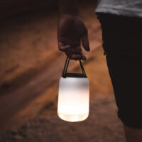 LANDER Boulder Lantern Black by Topline