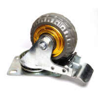 3" Heavy Duty Industrial Swivel Brake Caster Wheel Caster Wheels Castor Load 50KG Trolley Cart by Topline