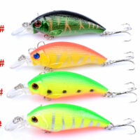 4x 7.5cm Popper Crank Bait Fishing Lure Lures Surface Tackle Saltwater by Topline