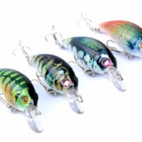 4x 7.5cm Popper Crank Bait Fishing Lure Lures Surface Tackle Saltwater by Topline