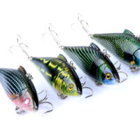 4x 8.5cm Vib Bait Fishing Lure Lures Hook Tackle Saltwater by Topline