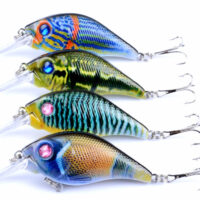 4x 7.5cm Popper Crank Bait Fishing Lure Lures Surface Tackle Saltwater by Topline