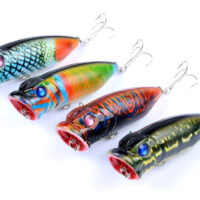 4X 6.5cm Popper Poppers Fishing Lure Lures Surface Tackle Saltwater by Topline