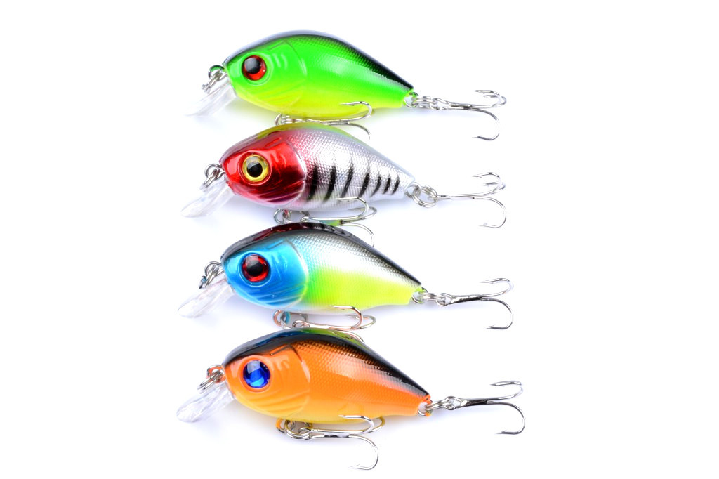 4x 5.5cm Popper Crank Bait Fishing Lure Lures Surface Tackle Saltwater by Topline