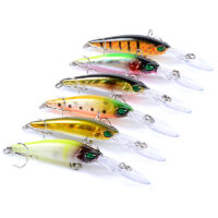 6x Popper Minnow 9.4cm Fishing Lure Lures Surface Tackle Fresh Saltwater by Topline