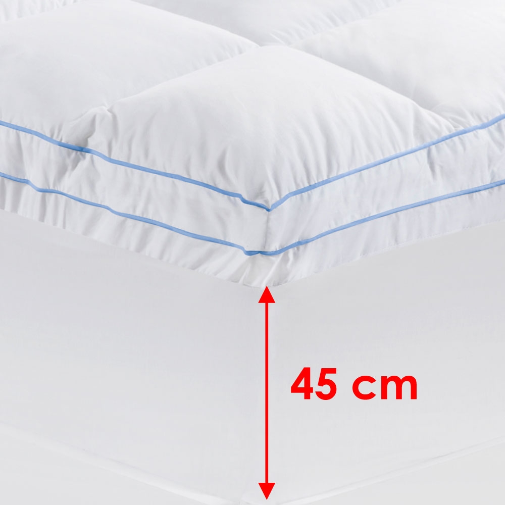 750GSM Memory Resistant Microball Fill Mattress Topper Single by Cloudland Online | Durable & Reliable - Image 3