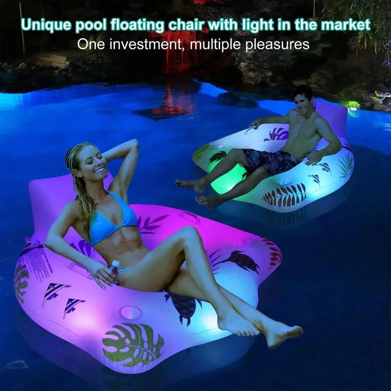 NNEOBA Light-up Inflatable Pool Float Chair by Topline Online | Durable & Reliable - Image 4